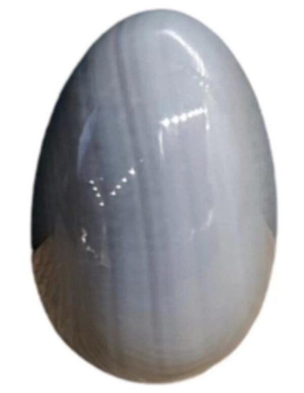 Edelsteen ei 30 mm Agaat grijs