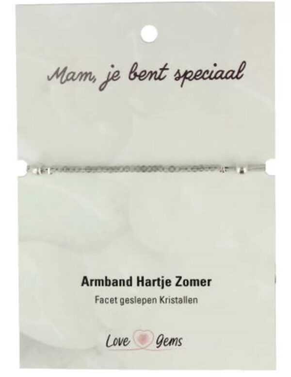 Hartje zomer armband Labradoriet - Moederdag