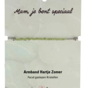Hartje zomer armband Peridoot - Moederdag