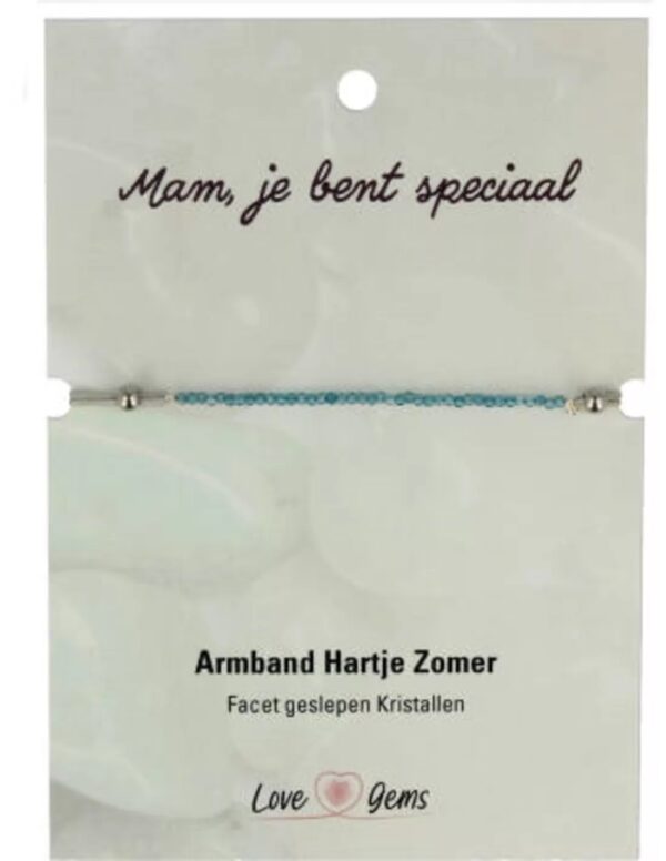 Hartje zomer armband Topaas London (synth) - Moederdag