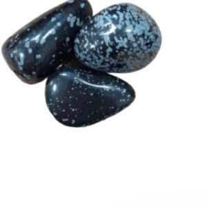 Obsidiaan sneeuwvlok trommelstenen 100 gr. (mt3)