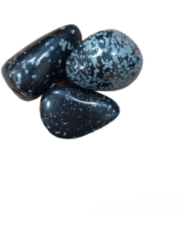 Obsidiaan sneeuwvlok trommelstenen 100 gr. (mt3)