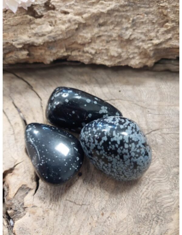 Obsidiaan sneeuwvlok trommelstenen 100 gr. (mt3) - Image 2