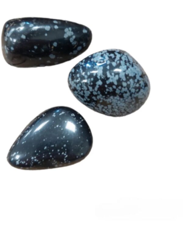 Obsidiaan sneeuwvlok trommelstenen 100 gr. (mt3) - Image 3