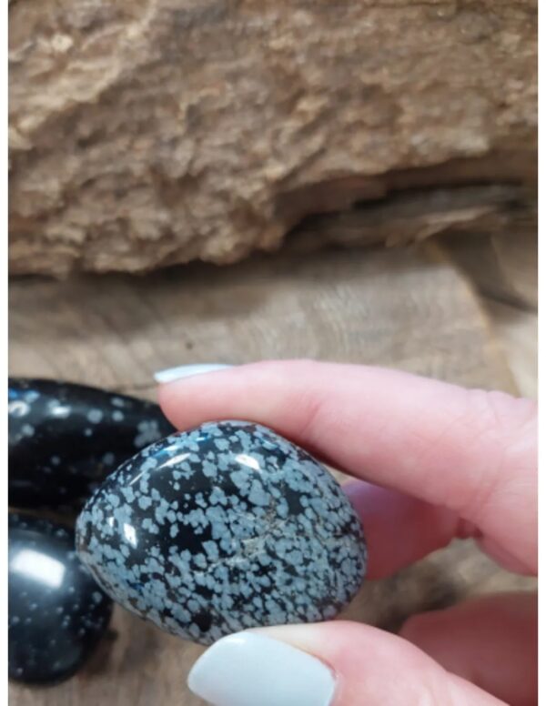 Obsidiaan sneeuwvlok trommelstenen 100 gr. (mt3) - Image 4