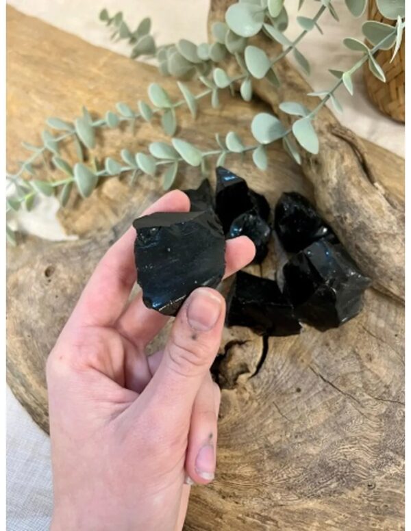 Obsidiaan zwart 250 gr. ruwe brokjes - Image 2
