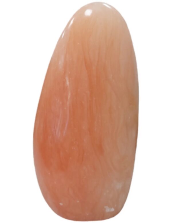 Calciet perzik sculptuur 550 - 700 gram