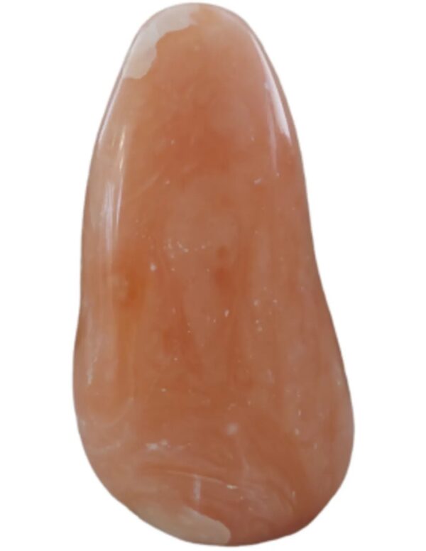 Calciet perzik sculptuur 700 - 850 gram
