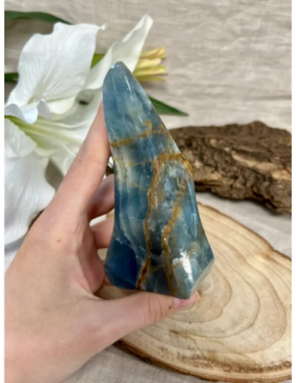 Calciet blauw feng shui vlam 300-400 gram - Image 2