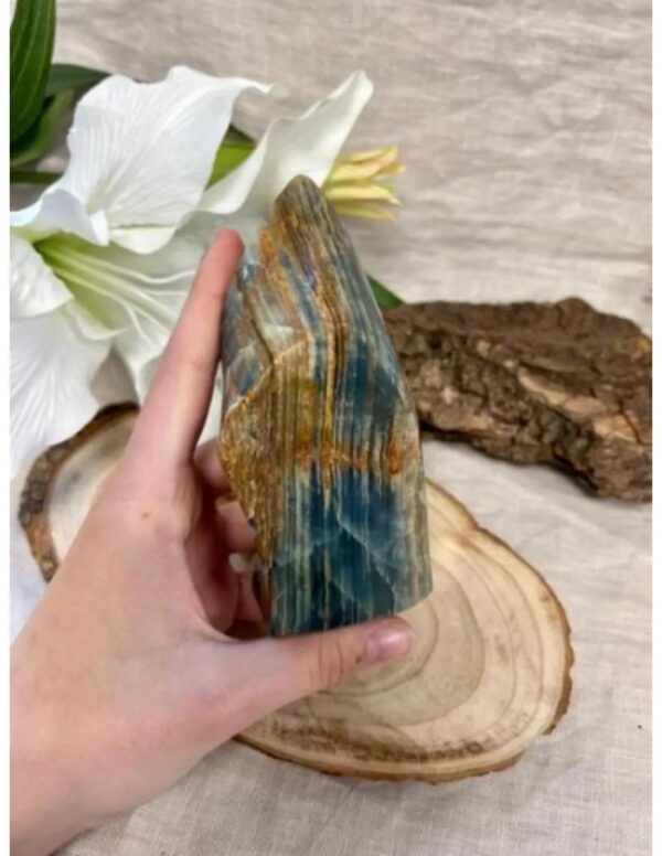Calciet blauw feng shui vlam 400-500 gram - Image 2