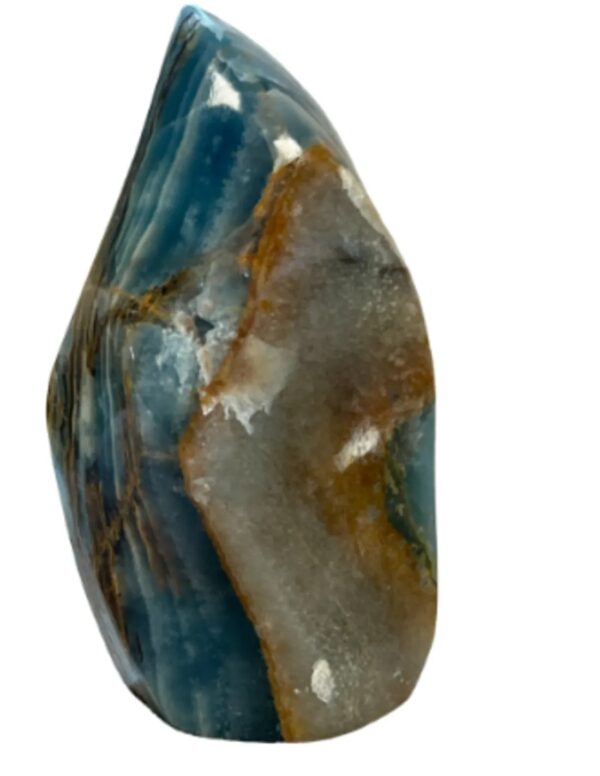 Calciet blauw feng shui vlam 500-600 gram