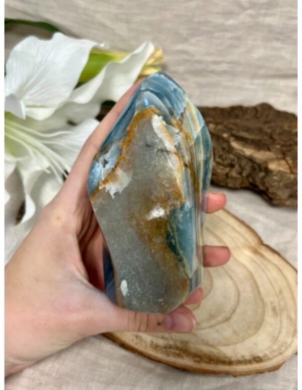 Calciet blauw feng shui vlam 500-600 gram - Image 2