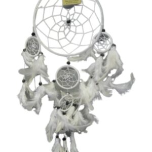Dromenvanger witte veren 17 cm