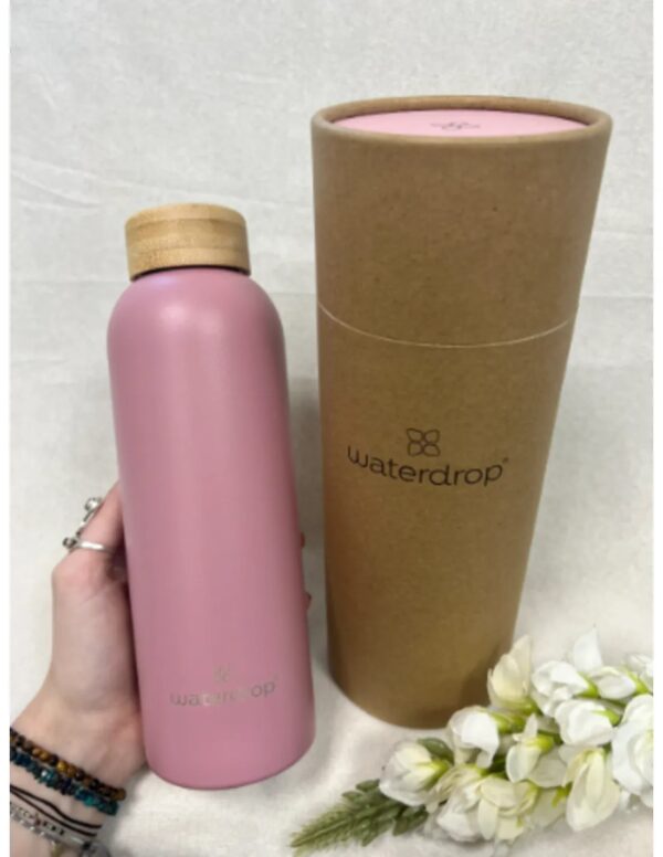 Waterdrop Steel bottle 600 ml Pastel pink matt - Image 2