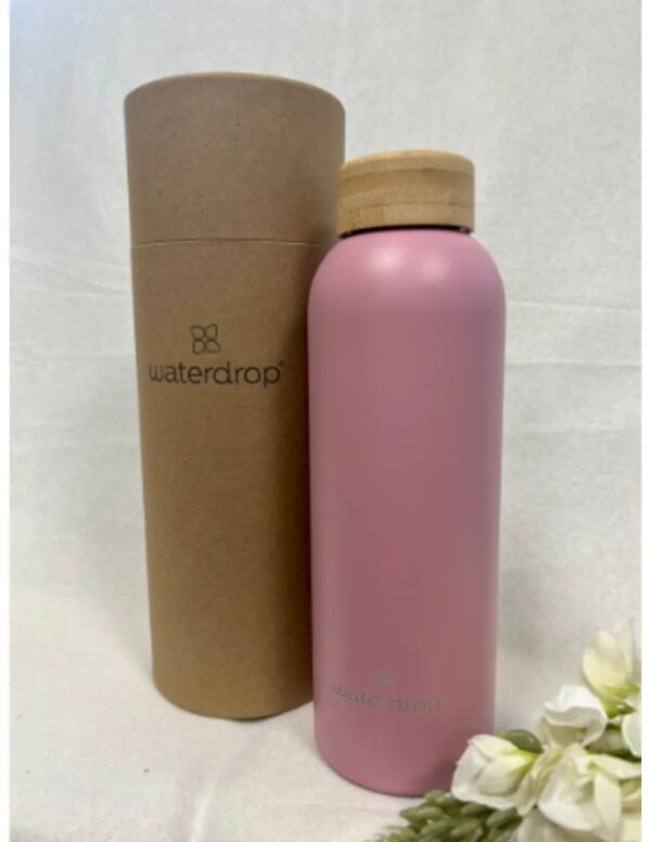 Waterdrop Steel bottle 600 ml Pastel pink matt - Image 4