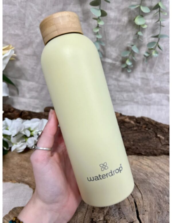 Waterdrop Steel bottle 600 ml Pastel yellow matt - Image 2