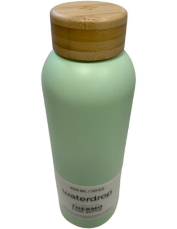 Waterdrop Steel bottle 600 ml Pastel olive matt - Image 3