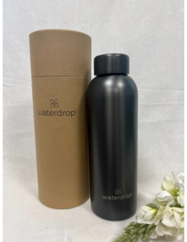 Waterdrop Steel bottle 600 ml Charcoal brushed - Image 4