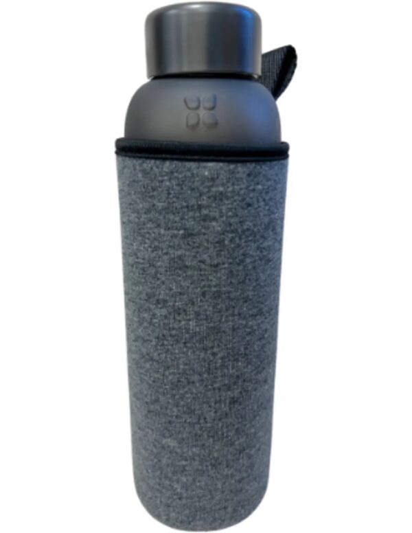 Waterdrop Glass bottle 600 ml Nero / Frosted black - Image 3