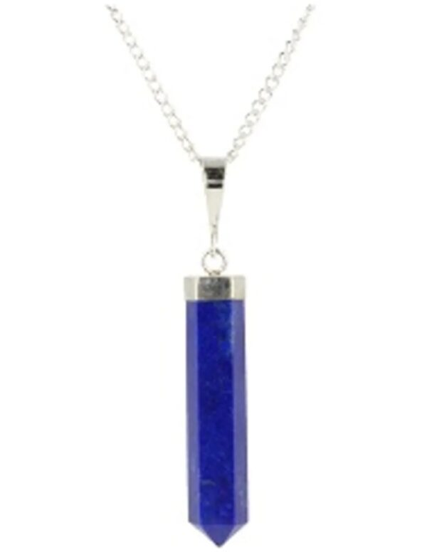 Lapis Lazuli punthanger met zilver kapje