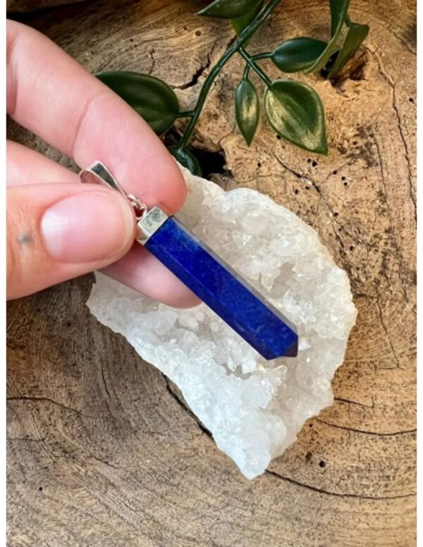 Lapis Lazuli punthanger met zilver kapje - Image 2