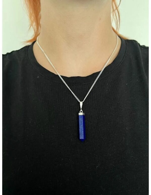 Lapis Lazuli punthanger met zilver kapje - Image 4