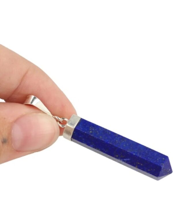 Lapis Lazuli punthanger met zilver kapje - Image 5