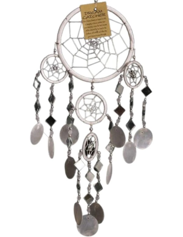 Dromenvanger spiegel-schelp 11 CM - Wit