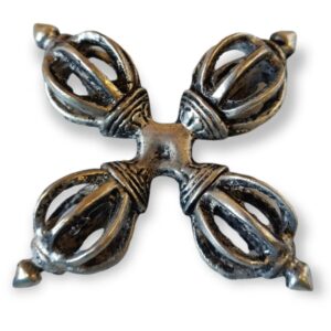 Dubbele dorje (Vajra) messing 5,5 cm