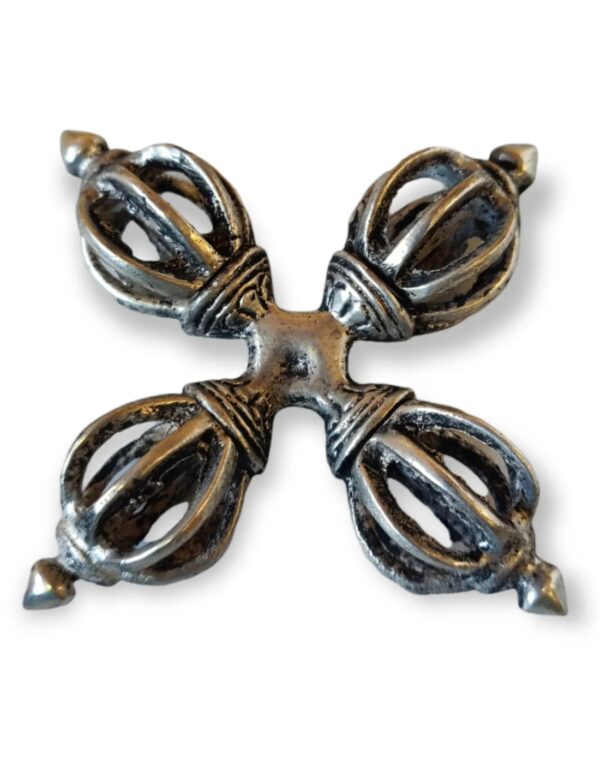 Dubbele dorje (Vajra) messing 5,5 cm