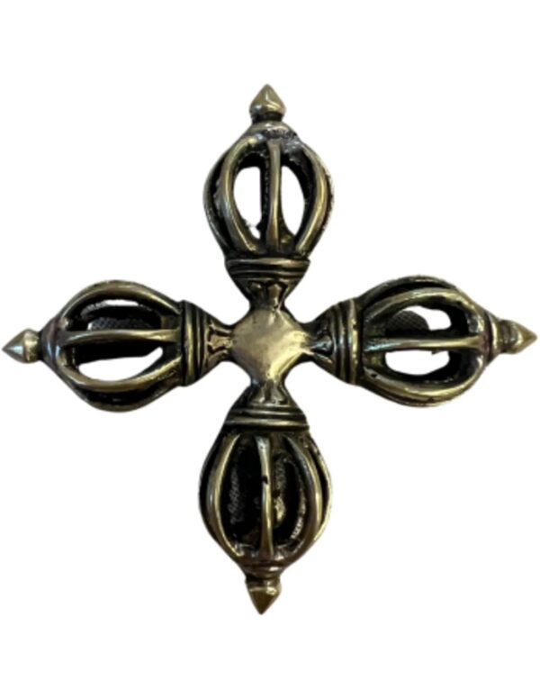 Dubbele dorje (Vajra) messing 5,5 cm - Image 2