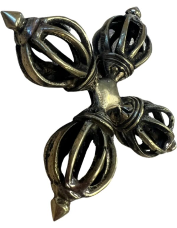 Dubbele dorje (Vajra) messing 5,5 cm - Image 4