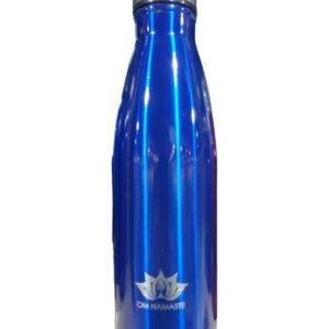 Om Namaste RVS Drinkfles thermosfles - donker blauw glans 8 groot