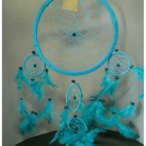 dromenvanger veren kralen 32 cm turquoise