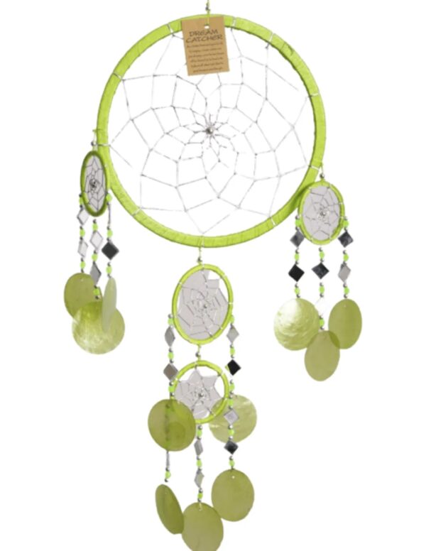 Dromenvanger spiegel-schelp 22 CM - Groen