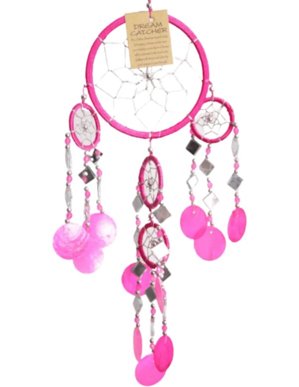 Dromenvanger spiegel-schelp 11 CM - Roze