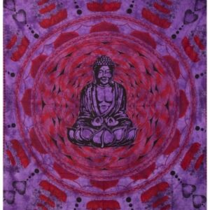 Grandfoullard - 1 - mandala boeddha - paars