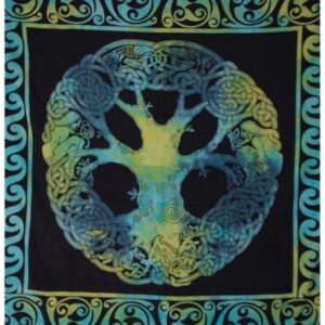 Grandfoulard - 2 - celtic tree - blauw