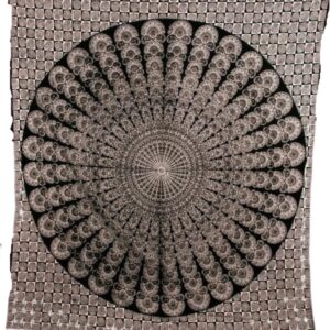 Grandfoulard - 210 - mandala - zwart/wit