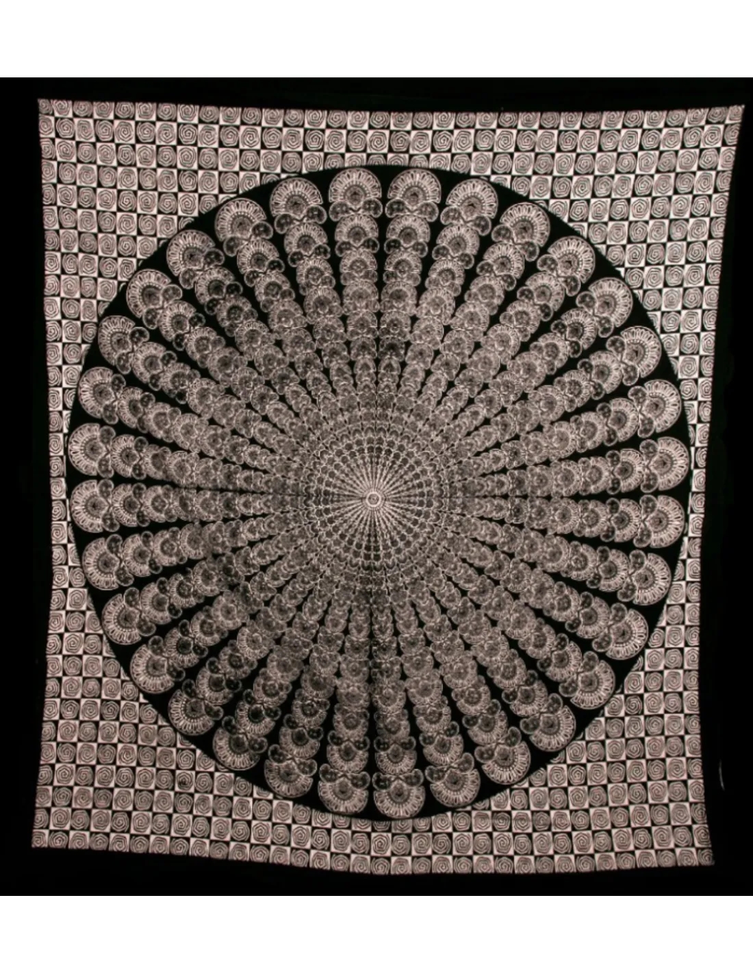 Grandfoulard - 210 - mandala - zwart/wit - Image 2