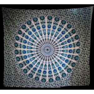 Grandfoulard - 403 - Mandala - Blauw op wit