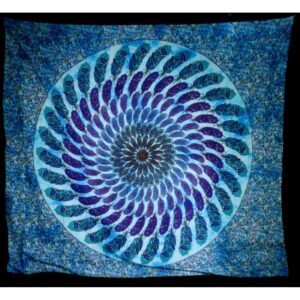 Grandfoulard - 404 - Mandala - Blauwe Veren