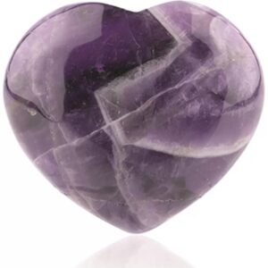 Amethist edelsteen hart 10 mm