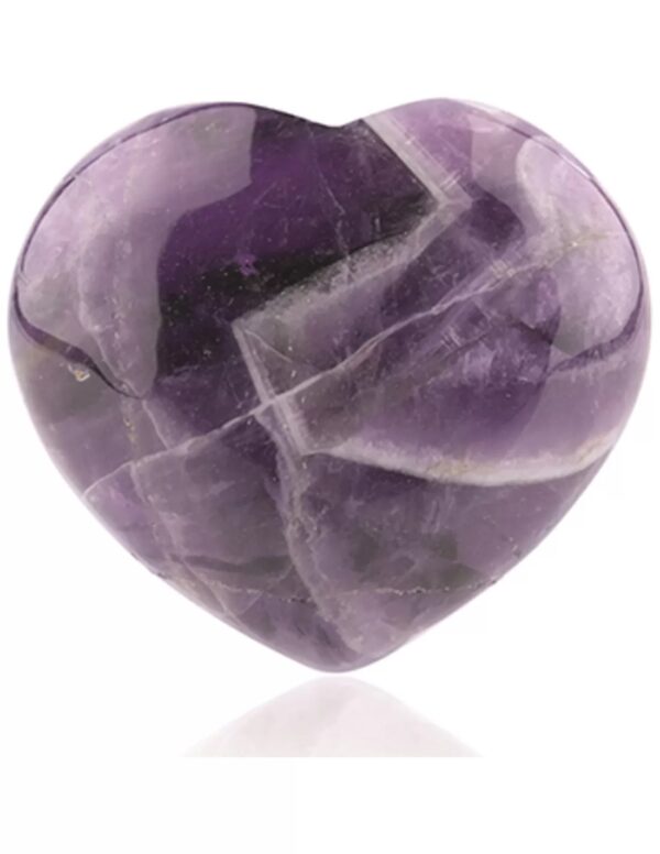 Amethist edelsteen hart 10 mm
