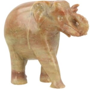 Speksteen olifant groen 8 cm