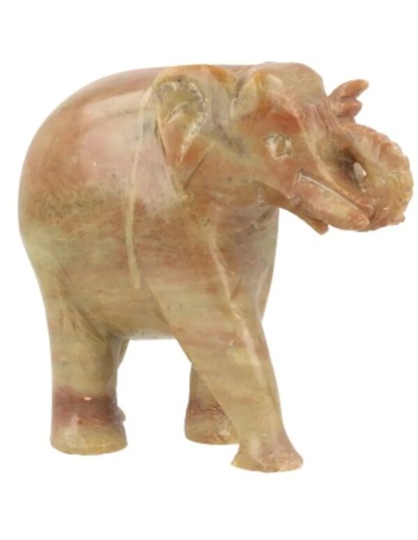 Speksteen olifant groen 8 cm