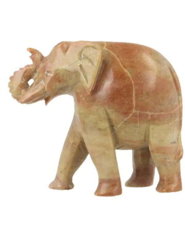 Speksteen olifant groen 8 cm - Image 5