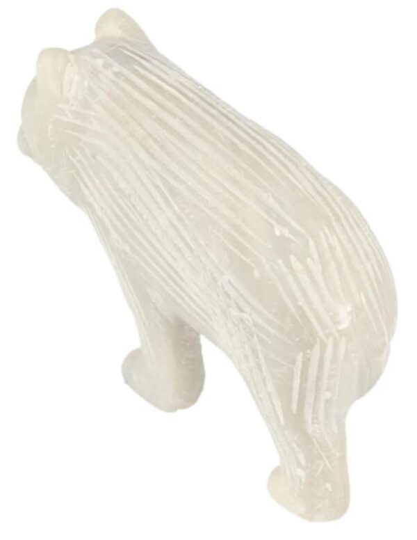 Speksteen beer lopend wit 7,5 cm - Image 3