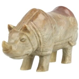 Speksteen neushoorn 14-16 cm