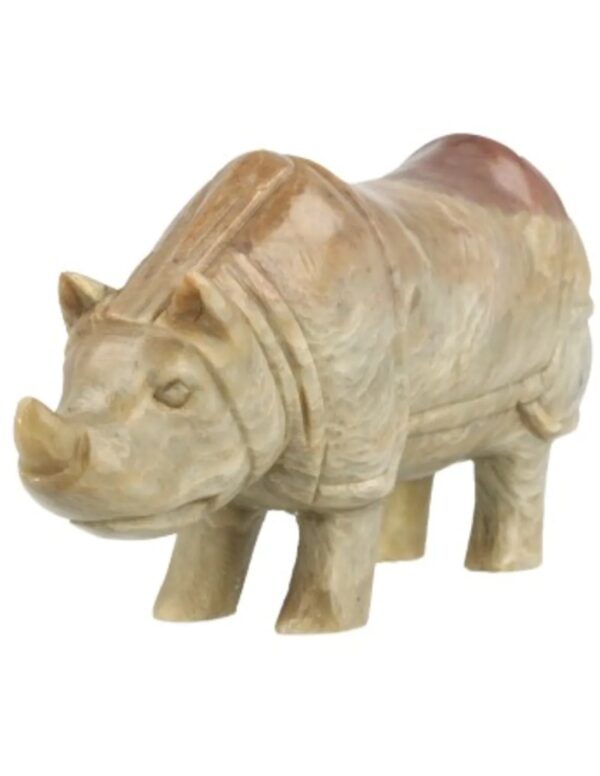Speksteen neushoorn 14-16 cm